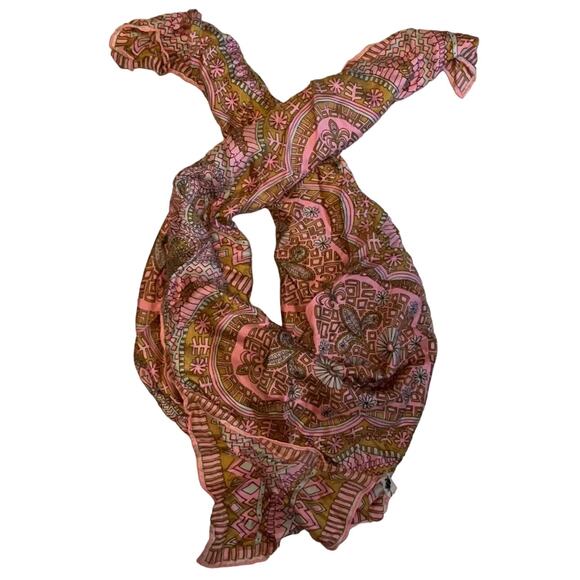 Vintage VERA Neumann Hand Rolled Silk Scarf ~ Abstract  ~ 31" x 31" - Picture 2 of 8